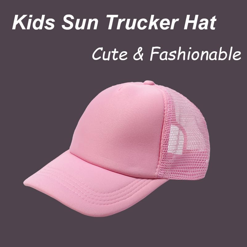 FGSS Kids-Girls Trucker-Hat Adjustable-Baseball-Cap Toddler-Boys Outdoor-Summer - Mesh Sun Hats Fit for 2-6 Years - Image 4